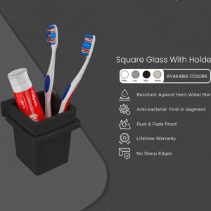 Square Glass With Holder